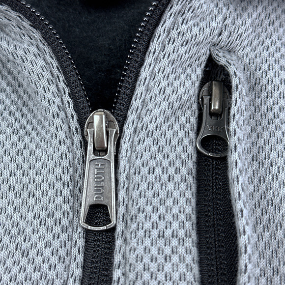 Duluth Trading Company Vest Adult MEDIUM Gray Black Half Zip - Picture 5 of 7